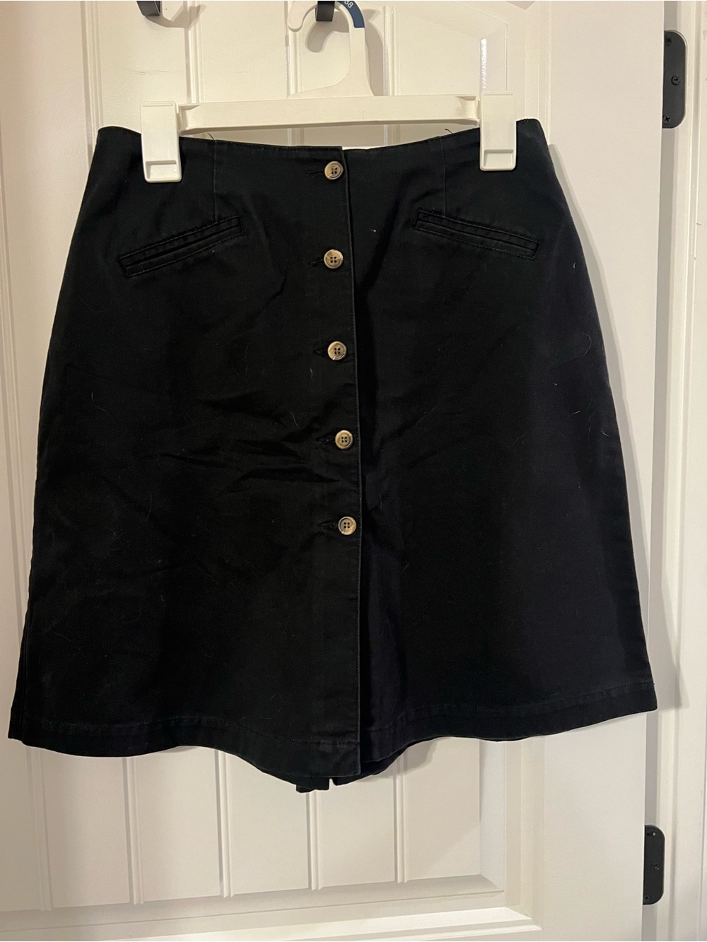 Vintage 90’s Button-Front Women’s Black Skort